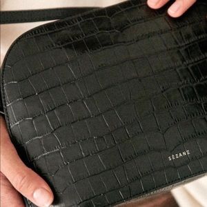 Sezane Croco Victor Bag